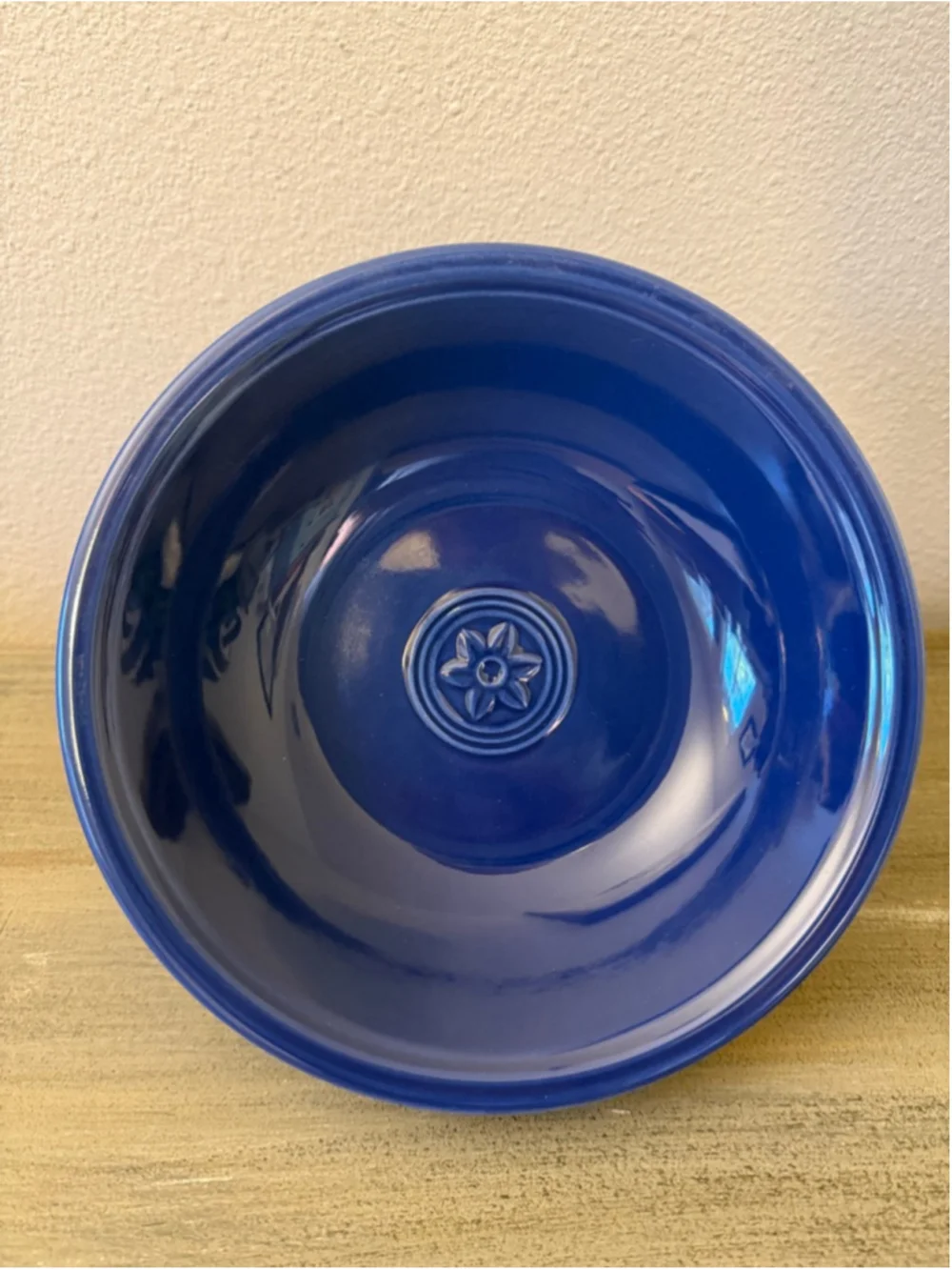 Petals Cobalt Blue Stoneware Soup Pasta Bowl 8